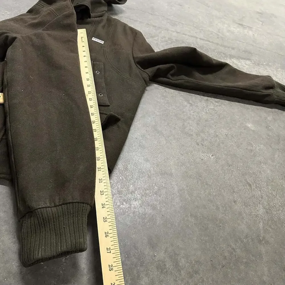 COOGI Vintage Wool Blend Bomber Jacket Full Zip Coat Brown Size L